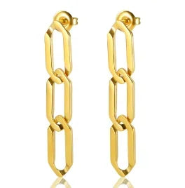 Shiny Zircon pendientes de aro para mujer Trendy Golden acero inoxidable Circle orejaring