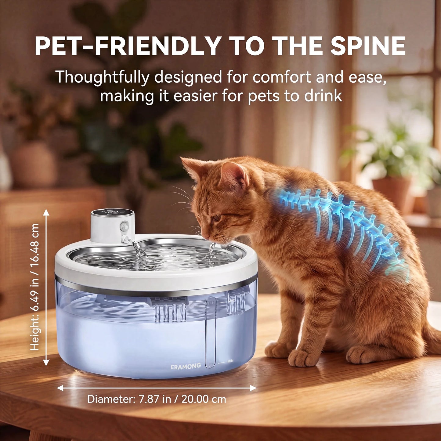 Fuente automática inalámbrica para gatos – 2,5 L con sensor inteligente y 3 modos de flujo
