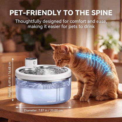 Fuente automática inalámbrica para gatos – 2,5 L con sensor inteligente y 3 modos de flujo