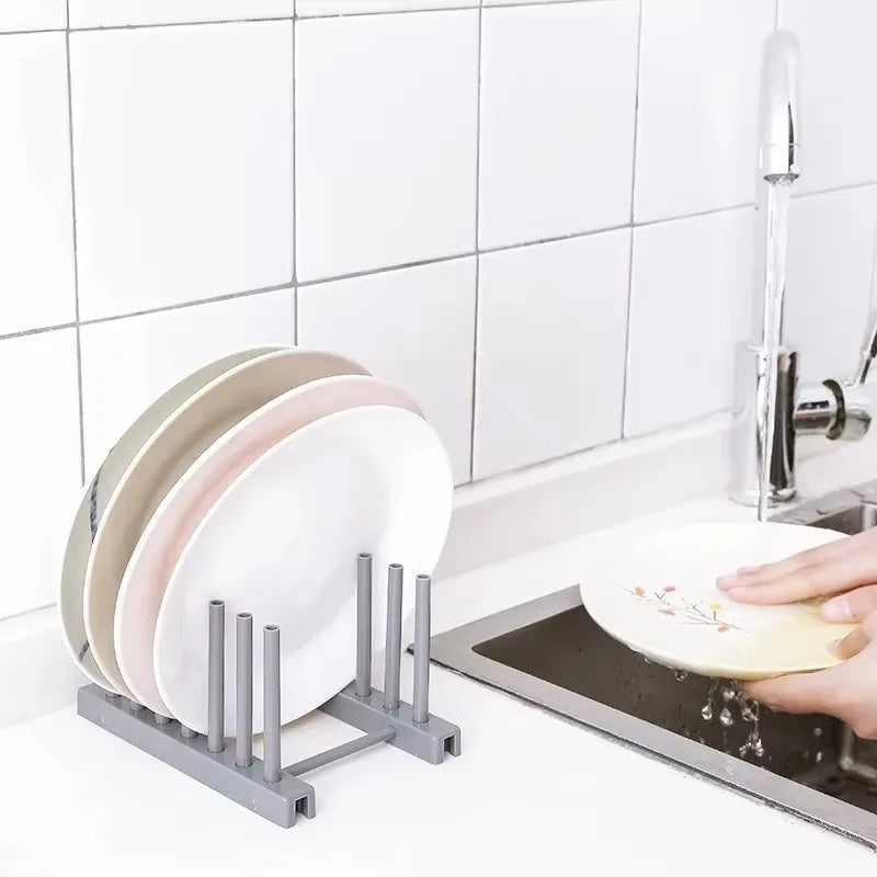 Escurridor y organizador de cocina para platos, tapas y cuencos