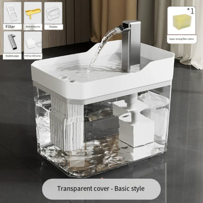 Fuente automática de agua para gatos y perros pequeños – 1,5 L con filtro y conexión USB