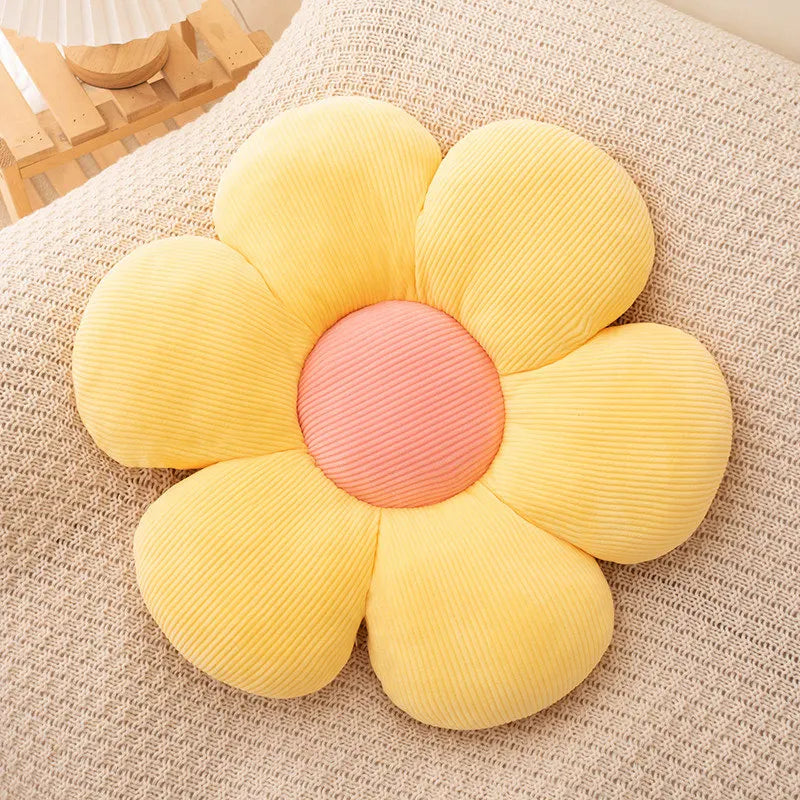 Cojín de flor de peluche suave para decorar el hogar