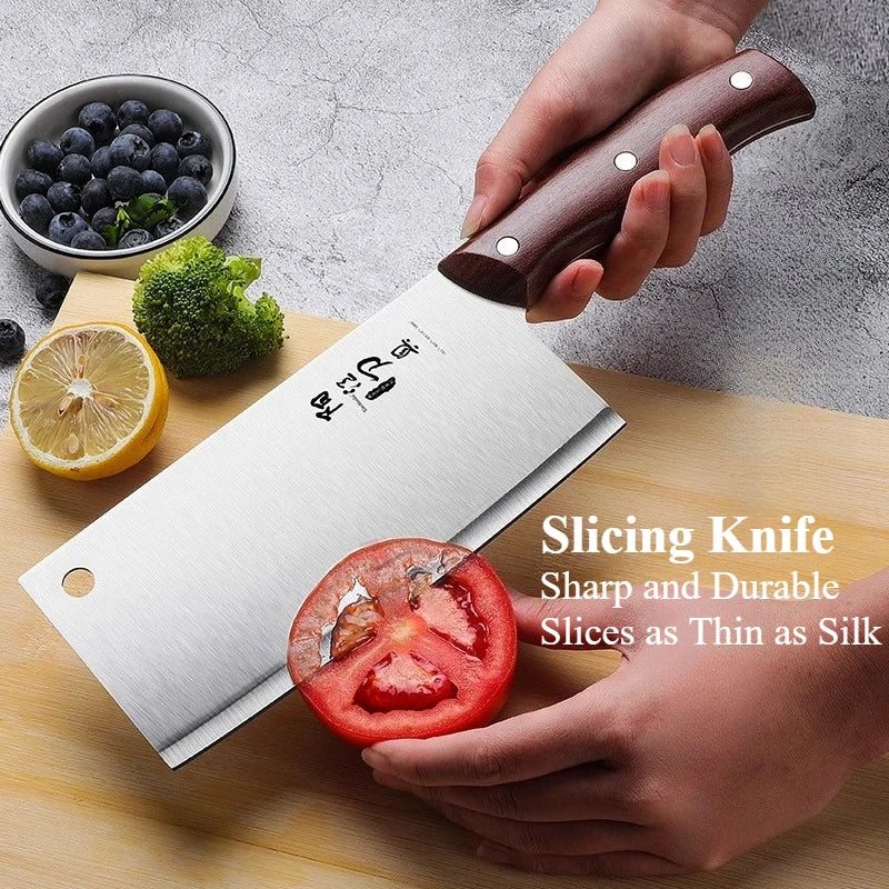 Cuchillo de cocina ultra afilado de acero inoxidable