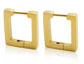 Shiny Zircon pendientes de aro para mujer Trendy Golden acero inoxidable Circle orejaring