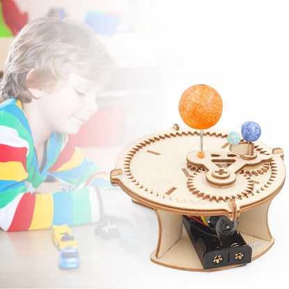 Puzzle educativo STEM del sistema solar en madera