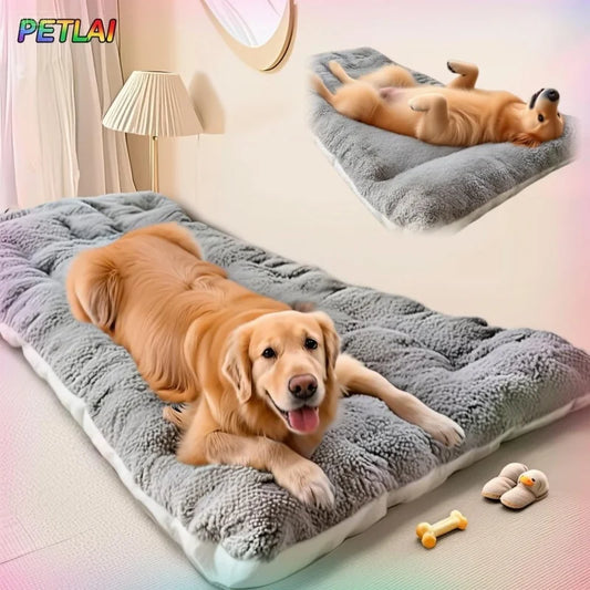 Cama para perros de tamaño grande, ideal para invierno. Mantiene el calor, es de doble cara y sirve como colchón relajante antiestrés.