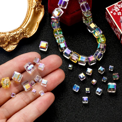 Cuentas de cristal AB para pulseras, pendientes y collares DIY