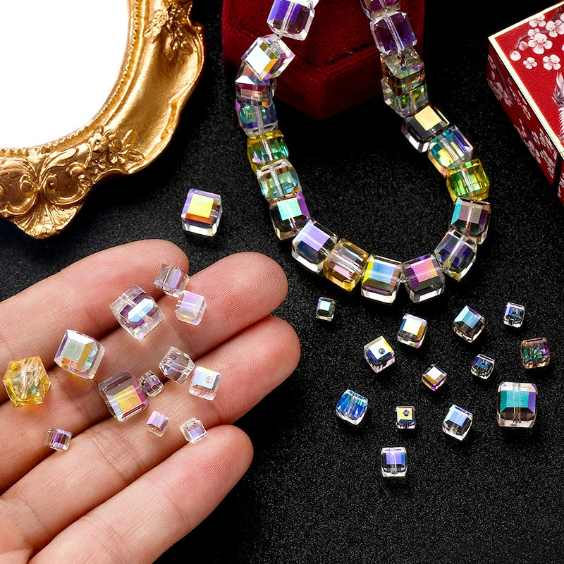 Cuentas de cristal AB para pulseras, pendientes y collares DIY