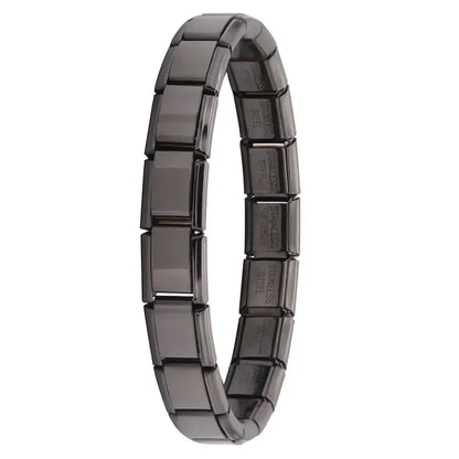 Pulsera elástica de acero inoxidable estilo italiano para mujer