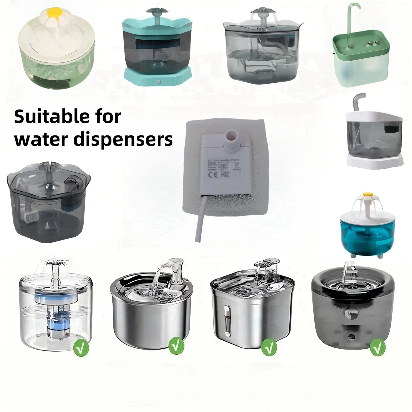 Filtros de espuma para fuente de agua para gatos – Pack de 1/5/10 unidades