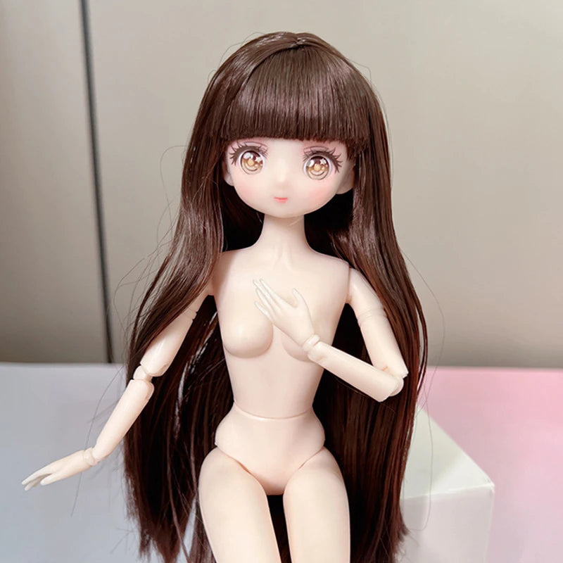 Muñeca estilo anime de 30 cm, escala 1/6, 11 articulaciones móviles, muñeca para vestir DIY,