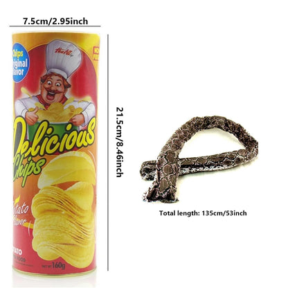 Bote sorpresa con serpiente de resorte para bromas y fiestas