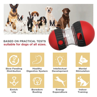 Juguete interactivo IQ para perros y gatos con bola dispensadora
