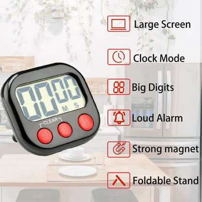 Temporizador digital magnético con pantalla LCD para cocina