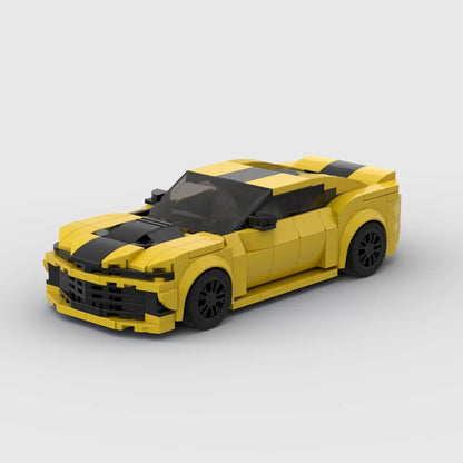 Coche deportivo Camaro MOC con bloques de construcción