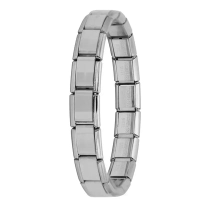 Pulsera elástica de acero inoxidable estilo italiano para mujer