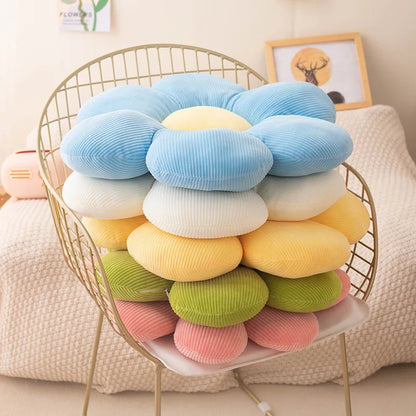 Cojín de flor de peluche suave para decorar el hogar