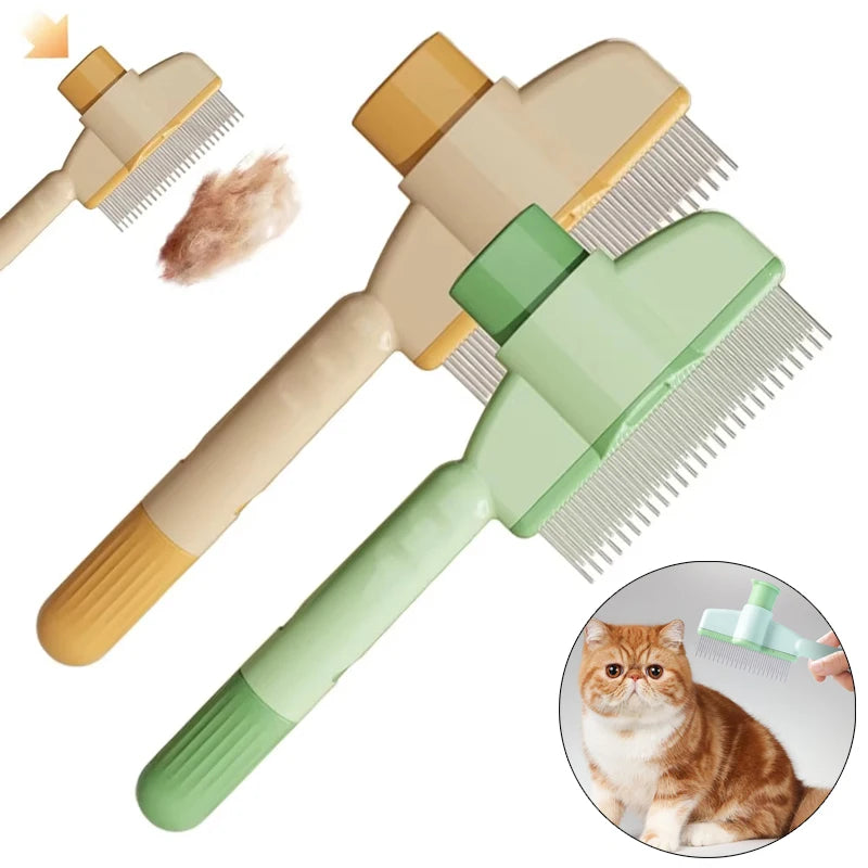Cepillo masajeador para gatos y mascotas, elimina pelo y nudos
