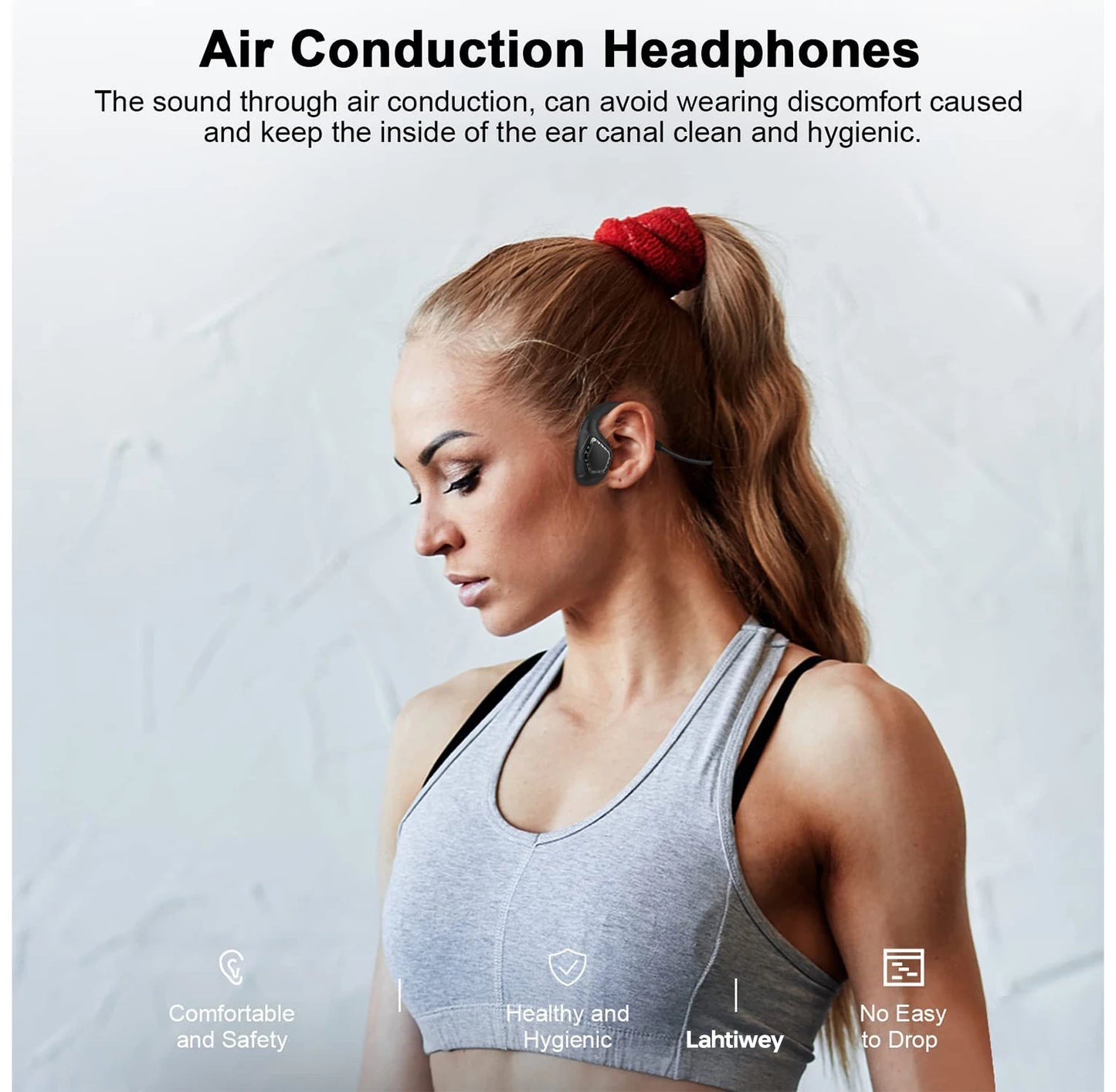 Auricular Bluetooth abierto con micrófono giratorio para llamadas