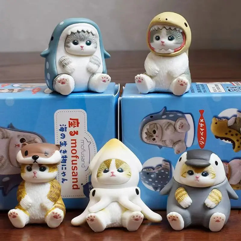 Caja sorpresa de gatitos kawaii – figuras decorativas coleccionables