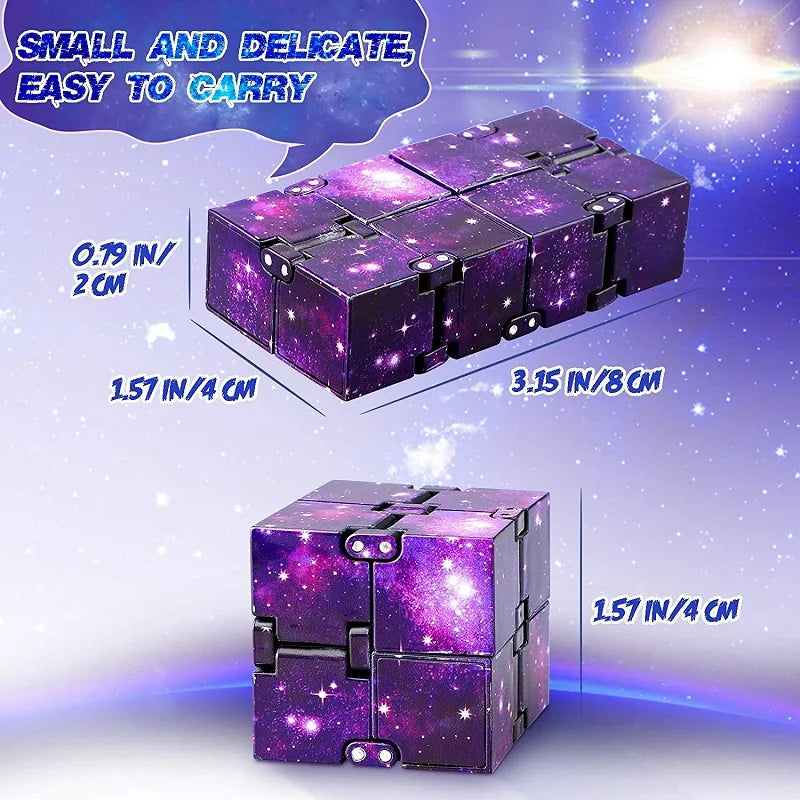 Cubo infinito antiestrés tipo fidget para manos inquietas