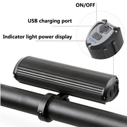 Luz delantera recargable para bicicleta 5200LM con batería externa