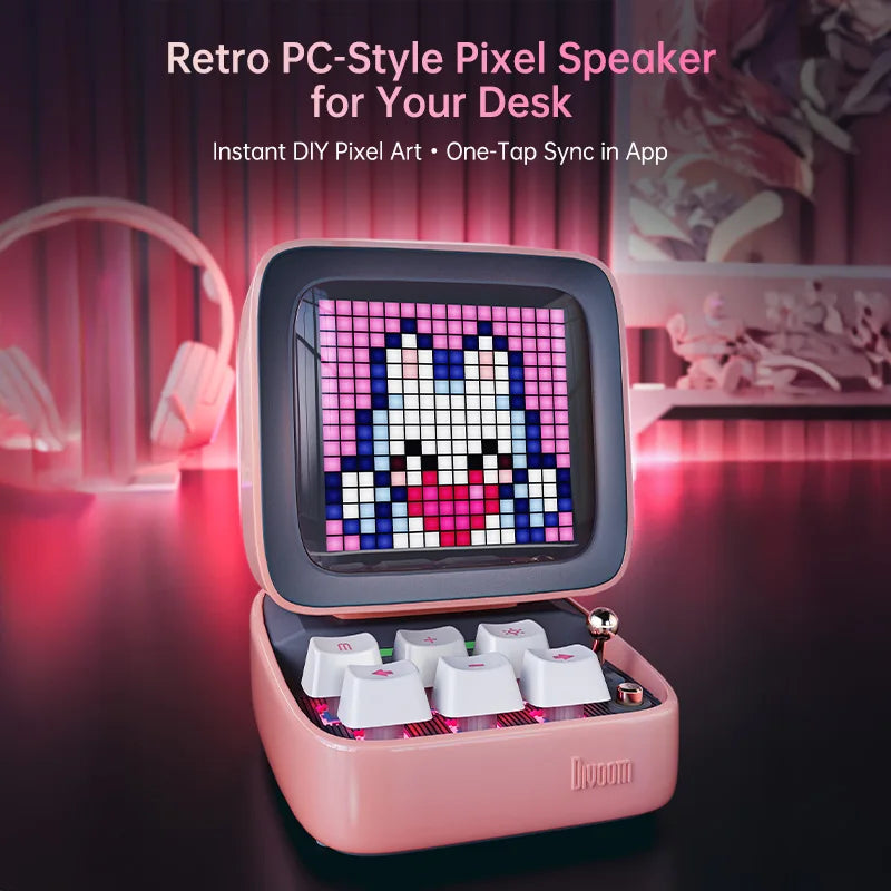 Altavoz Bluetooth retro Divoom Ditoo Pro con pantalla pixel art