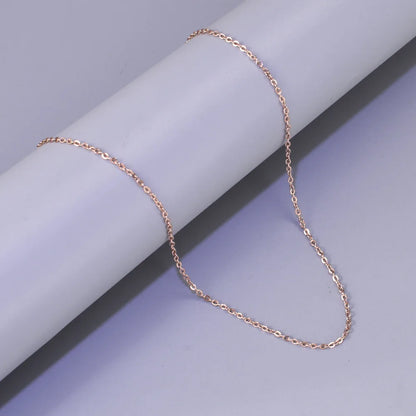 L22 Hersteller Großhandel polierte Kreuzkette, Edelstahl Roségold Schmuck, 18k