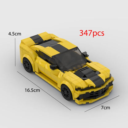 Coche deportivo Camaro MOC con bloques de construcción
