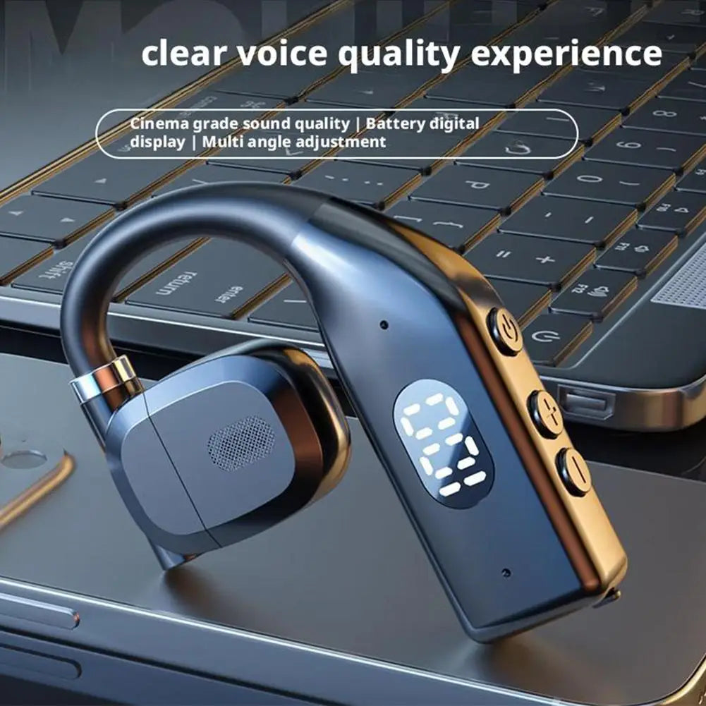 Auriculares inalámbricos K80 OWS con micrófono, graves y pantalla digital