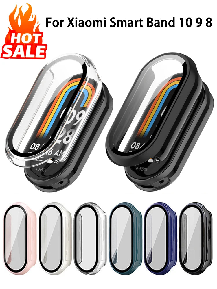 Funda protectora con cristal templado para Xiaomi Smart Band