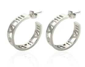 Shiny Zircon pendientes de aro para mujer Trendy Golden acero inoxidable Circle orejaring