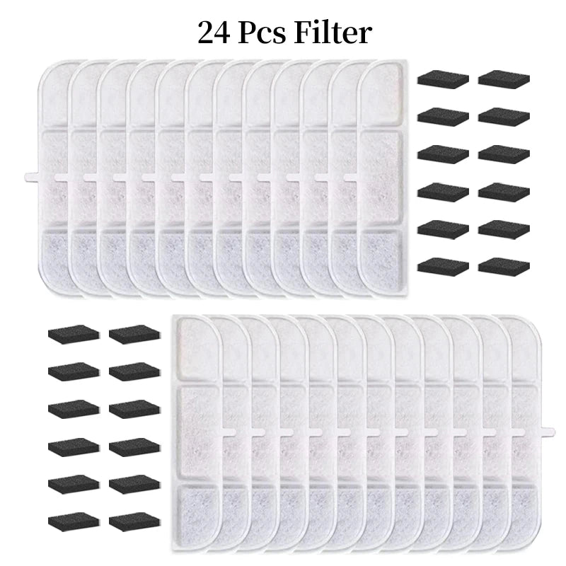 Filtros para fuente de agua de mascotas – Pack de 6/12/16/20/24 unidades