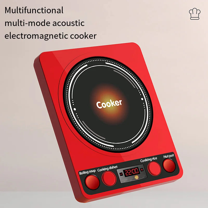 Cocina de juguete educativa con placa de inducción simulada