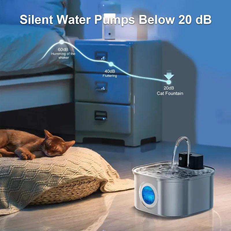 VOFORD 3.2L Wireless Cat Water Fountain Auto Sensor Drinking Fountain For Cats Dogs Drinker Pet Water Dispenser Accessories