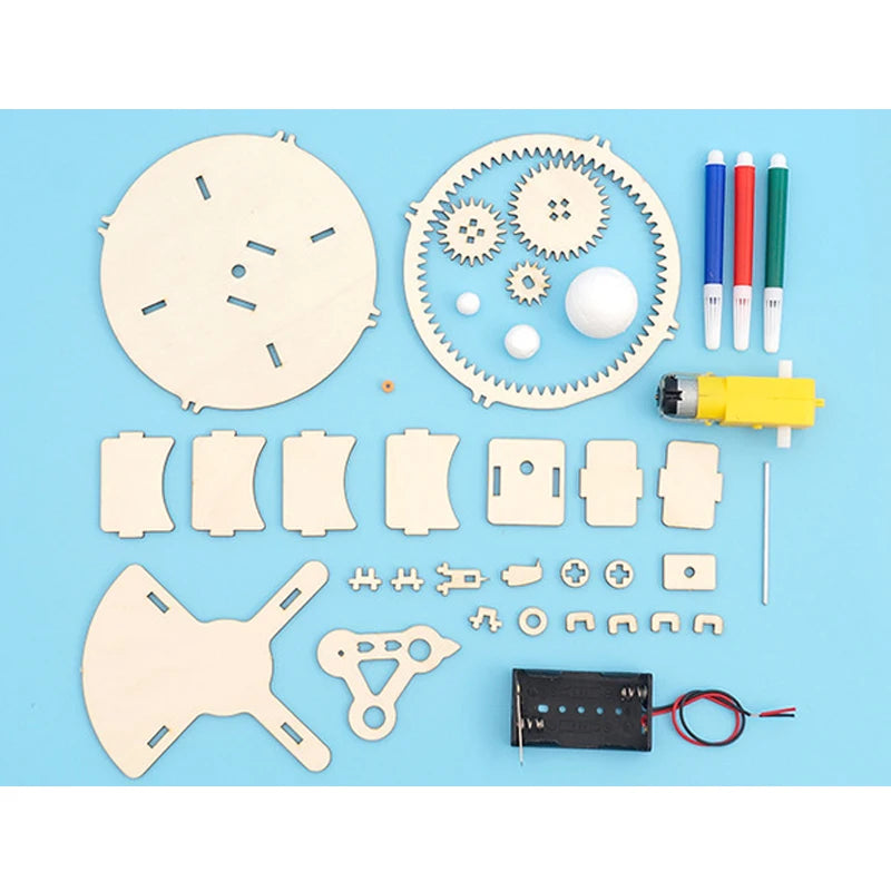 Puzzle educativo STEM del sistema solar en madera