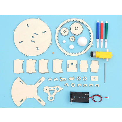 Puzzle educativo STEM del sistema solar en madera