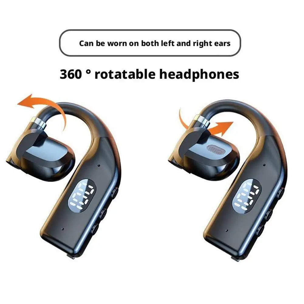 Auriculares inalámbricos K80 OWS con micrófono, graves y pantalla digital