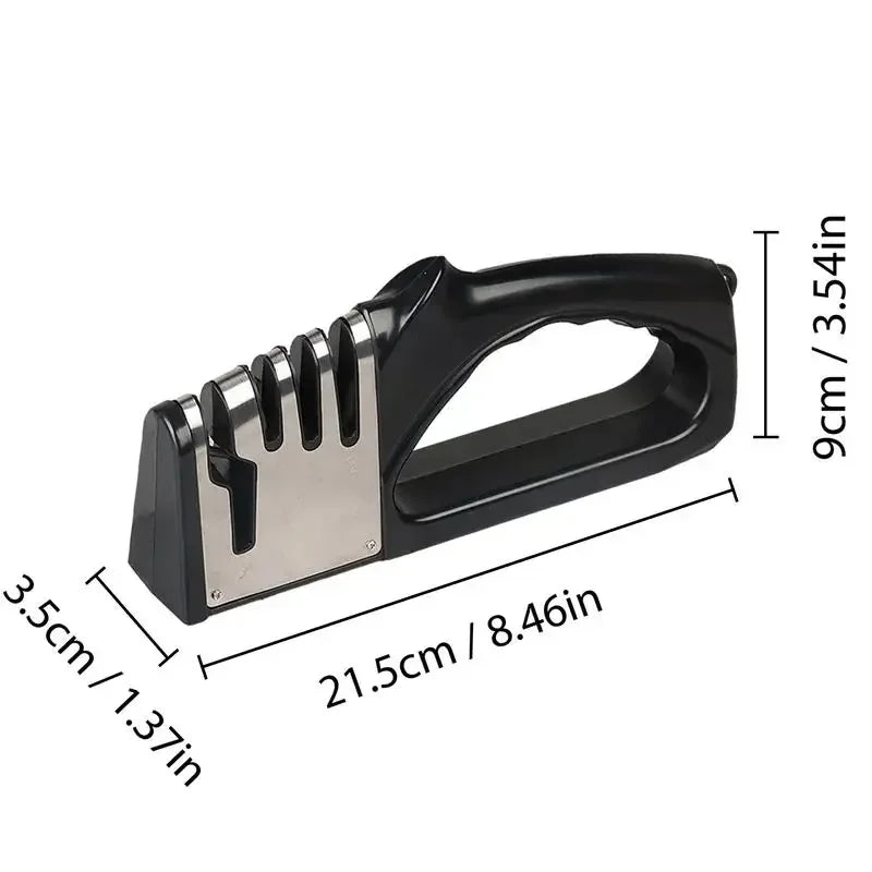 Afilador de cuchillos de cocina 4 en 1 con base antideslizante