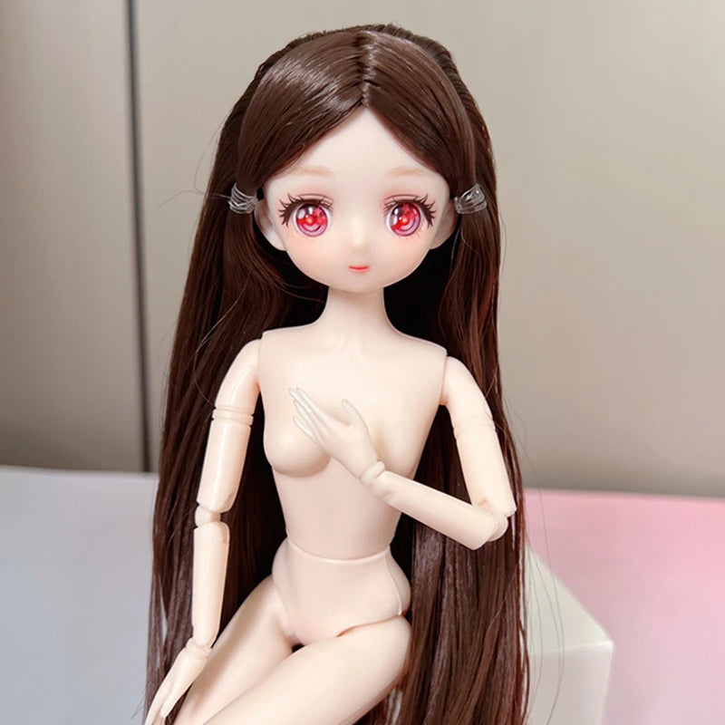 Muñeca estilo anime de 30 cm, escala 1/6, 11 articulaciones móviles, muñeca para vestir DIY,