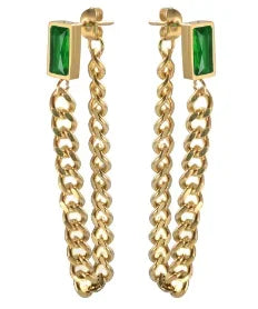 Shiny Zircon pendientes de aro para mujer Trendy Golden acero inoxidable Circle orejaring