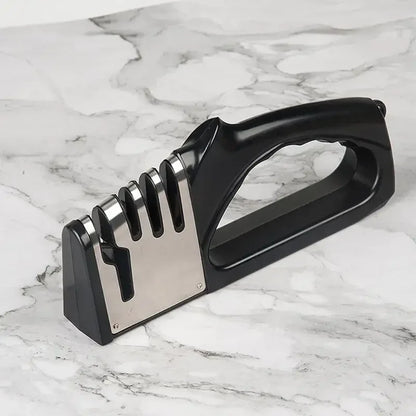 Afilador de cuchillos de cocina 4 en 1 con base antideslizante
