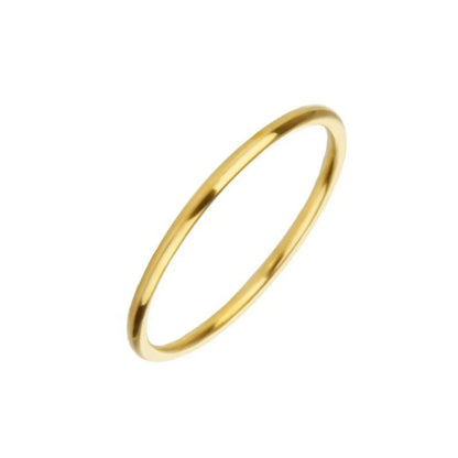 Brazalete abierto de acero inoxidable pulido chapado en oro