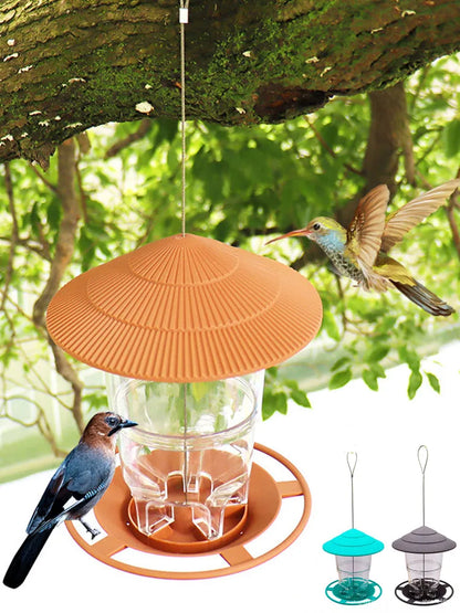 Comedero impermeable para pájaros de exterior