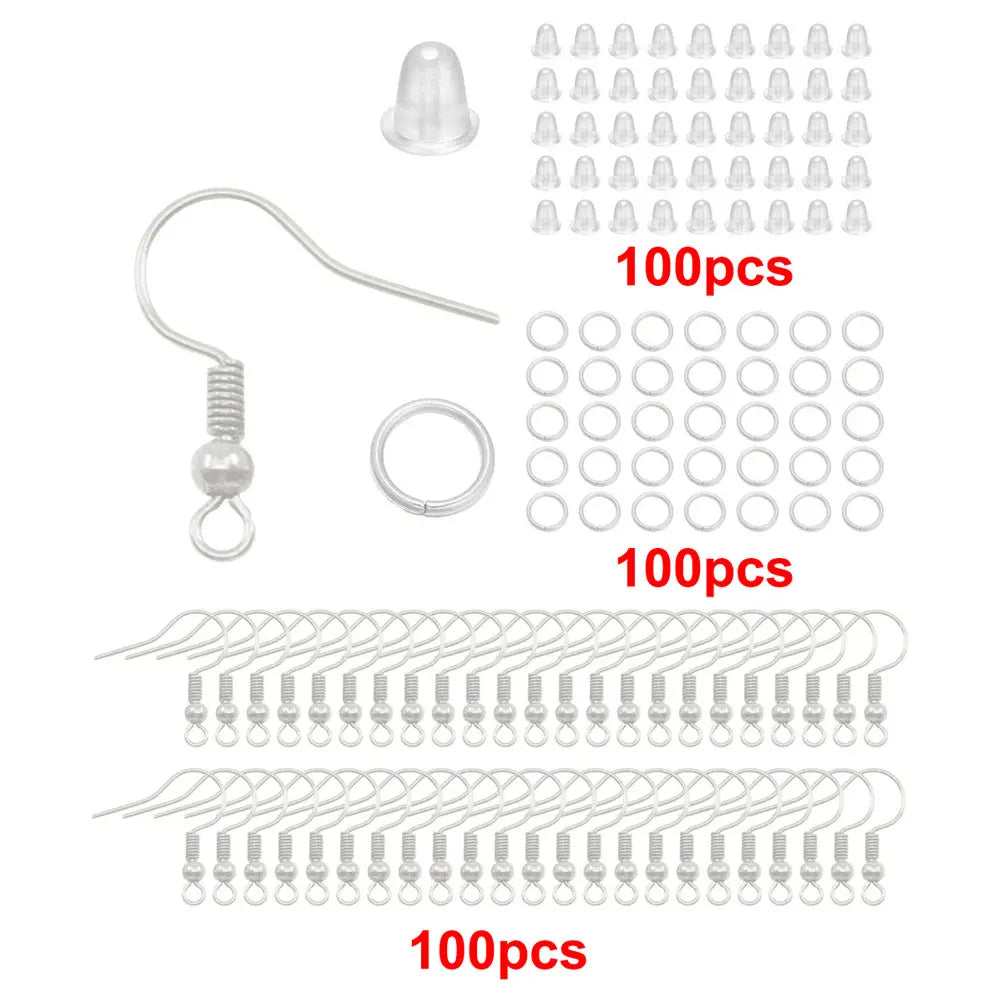 Kit de ganchos hipoalergénicos para pendientes DIY