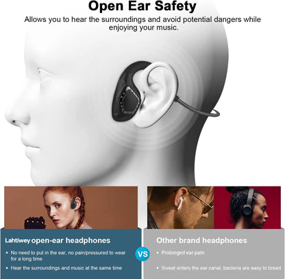 Auricular Bluetooth abierto con micrófono giratorio para llamadas