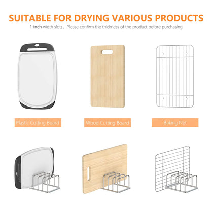 Organizador de cocina de acero para sartenes, bandejas y tablas
