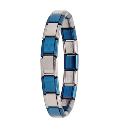 Pulsera elástica de acero inoxidable estilo italiano para mujer
