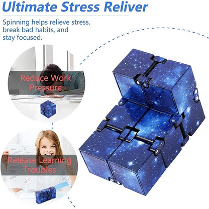 Cubo infinito antiestrés tipo fidget para manos inquietas