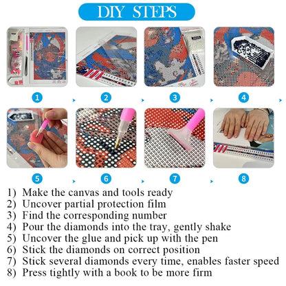 Kit de pintura con diamantes 5D de mariposa para principiantes